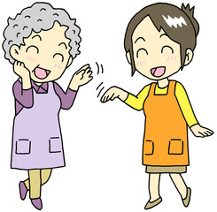 井戸端会議　女性