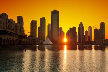 Fototapeta na wymiar Dubai sunset