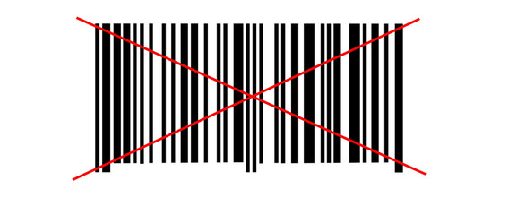 Abstract barcode security pattern  on white background