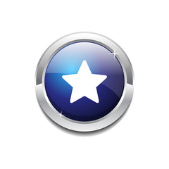 Star Circular Vector Blue Web Icon Button