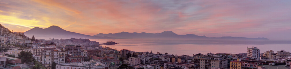 Panele Szklane Podświetlane  Panorama Neapolu
