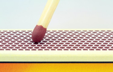 Match , extreme macro image