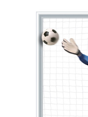 Fußballtor isoliert auf weiß © Wilm Ihlenfeld