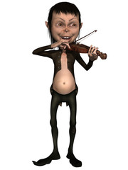 Gnome playing a musical instrument