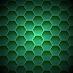 Create green color honeycomb background texture
