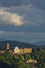 Fototapeta na wymiar Detail of Florence and its surrounding landscape
