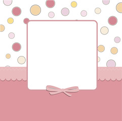 Cool template frame design for greeting card