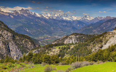View of the mountain Barre des Écrins.
