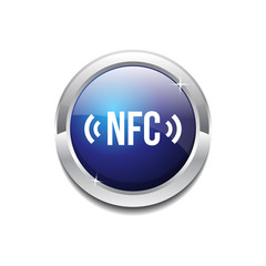 NFC Circular Vector Blue Web Icon Button