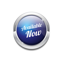 Available Now Glossy Shiny Circular Vector Button
