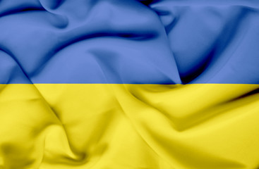 Ukraine waving flag