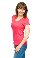 Obraz premium Portrait of a happy young woman