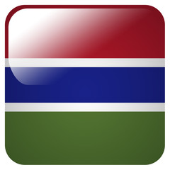 Glossy icon with flag of Gambia