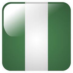 Glossy icon with flag of Nigeria