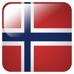 Glossy icon with flag of Norway