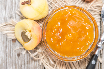 Portion of fresh made Apricot Jam