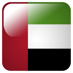 Glossy icon with flag of United Arab Emirates