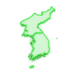 Map of Korea.