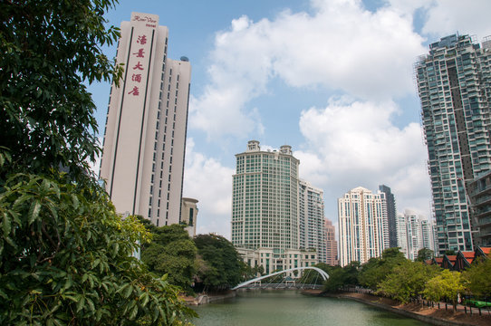 Skyscrapers and river