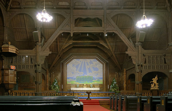 Interior of the Kiruna Church, Sweden