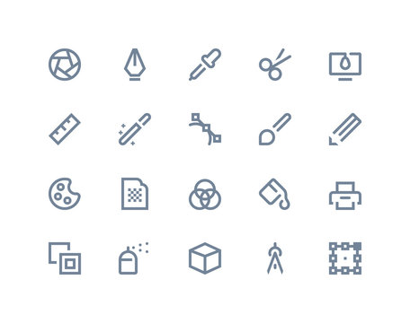 Graphic design icons. Line series