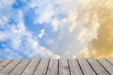 sunset clouds with blue sky
