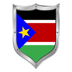 South Sudan flag button.
