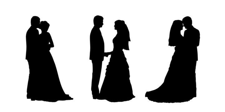 Download 44 291 Best Bride Silhouette Images Stock Photos Vectors Adobe Stock