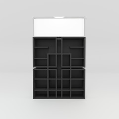 Black shelves