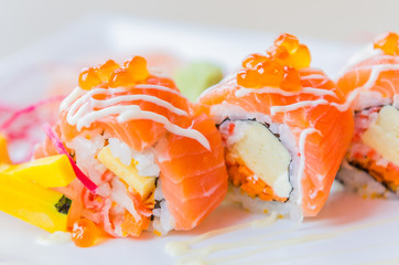 Salmon roll sushi