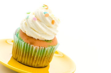 Cupcakes isolated on white background
