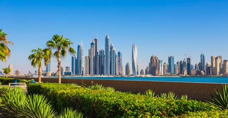 Crédence en verre imprimé Dubai Marina de Dubaï. Émirats arabes unis