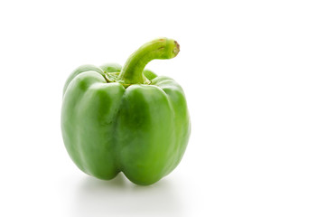 Green pepper isolated on white