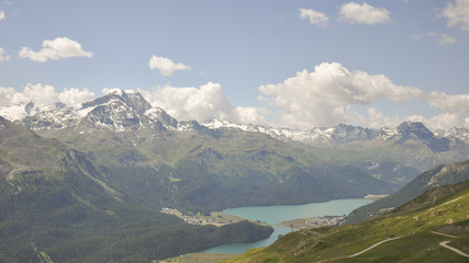 Corviglia, Alpen, Silvaplanersee, Graubünden, Schweiz