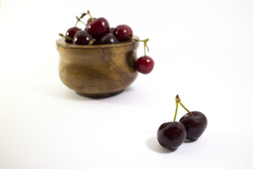 Ciotola piena di ciliegie