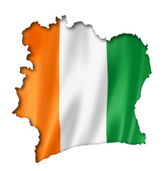 Ivorian flag map