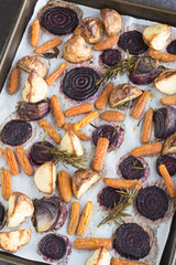 Rosemary roasted root vegetables