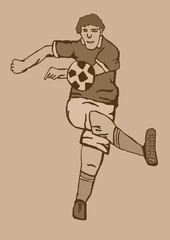 Soccer player vintage