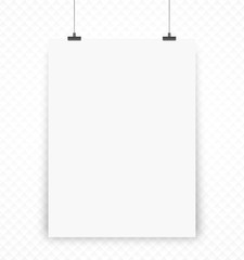 white poster on a wall