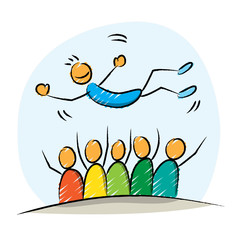 Scribble Team Celebrate