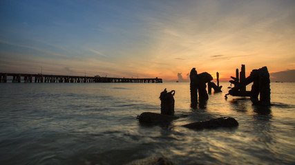 Fishing Pier on sunrise