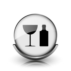 Bottle and glass icon