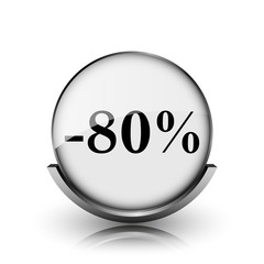 80 percent discount icon