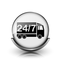 24 7 delivery truck icon