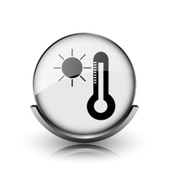 Sun and thermometer icon