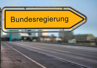 Strassenschild 14 - Bundesregierung