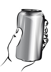 holding a can