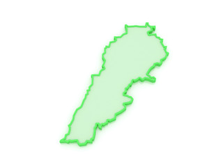 Map of Lebanon.