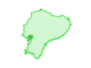 Map of Ecuador.