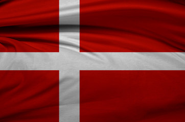 Fototapeta premium Denmark waving flag 